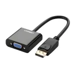 UGREEN DisplayPort vyri&scaron;kas į VGA moteri&scaron;ką keitiklis, aktyvus adapteris, Full HD 1080p, auksu padengtas, juodas