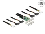 DeLOCK PCI Express 4.0 x16 kortelė su 4 x SFF-8639 (U.2) prievadais NVMe diskams &ndash; bifurkacija &ndash; Low Profile formos faktorius