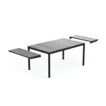 KETER sodo stalas i&scaron;traukiamas Deco Porto Nova Extendable 160-240 cm pilkas/juodas