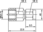 Teleg&auml;rtner Inter-Series koaksialinis adapteris SMA male į FME male, 50 omų