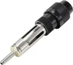 RENKFORCE RF-5087918 F-Type male to coaxial female antenos adapteris, nikeliuoto žalvario, 75 omų, DVB-T/S/C