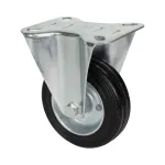 Wagner design yourself fiksuotas ratukas RO 8104, 100 mm ratas, sidabrinis korpusas, juodas PP ratas, 100 kg apkrova 4810401