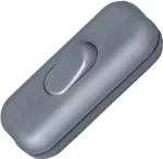 HEINRICH KOPP linijinis laido jungiklis su įtempimo nuėmikliu, sidabrinis, 1-polis On/Off, 2 A, 250 V 191320086