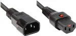 Good Connections Alcasa 1600-IEC10 maitinimo kabelis C14&ndash;C13, ki&scaron;tukas/lizdas, tiesus, 1 m, juodas