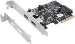 EXSYS EX-12001-2 PCIe x2 žemo profilio USB 3.2 Gen 2x2 adapteris