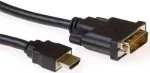 ACT AK3739 HDMI A male to DVI-D male Single Link konversijos kabelis, 1 m, juodas