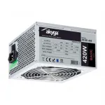 Akyga Basic AK-B1-420 ATX maitinimo blokas 420 W, 120 mm ventiliatorius, pasyvus PFC, pilkas