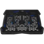 CANYON NS03 au&scaron;inimo stovas, dviejų ventiliatorių su 2xUSB 2.0 &scaron;akotuvu, tinka 10 inch-15,6 inch ne&scaron;iojamiesiems kompiuteriams, ABS plastikas ir geležis
