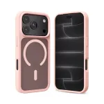 Crong Matte Magnetic MagSafe dėklas iPhone 18 Pro / 17 Pro, rožinis