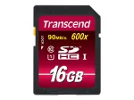 Flash atminties kortelė Transcend 16 GB SDHC Class 10 UHS-I 600x TS16GSDHC10U1