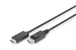 Adapterinis laidas DisplayPort 1.2 su fiksatoriumi 4K 60Hz UHD DP/HDMI A M/M juodas 2 m