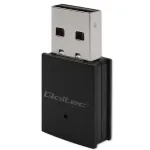 Belaidis Mini USB Wi-Fi adapteris QOLTEC 57007 &ndash; vienos juostos 2,4 GHz, iki 150 Mbps, vidinė antena