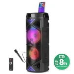 MEDIA-TECH POWER AUDIO BT FUNBOX KEG PRO MT3182 &ndash; ne&scaron;iojamas Bluetooth garsiakalbis su karoke