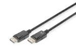 DIGITUS DisplayPort jungiamasis laidas, DP M/M, 2m su fiksatoriumi, DP 1.2, Ultra HD 4K, juodas