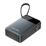 Ne&scaron;iojamas powerbank Vention FHYB0 20000mAh 65W, 2&times; USB-C, 1&times; USB-A, juodas