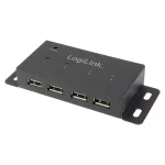 USB 2.0 stotelė LogiLink UA0141A, 4 prievadai, metalinis korpusas