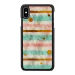 Apsauginis dėklas i&scaron;maniajam telefonui iKins iPhone XS Max Pop Mint Black, kietas korpusas su pakeltais kra&scaron;tais