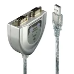 USB į 2 prievadų RS232 keitiklis Lindy 42889