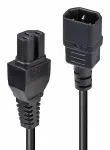 Lindy 2m IEC C14 į IEC C15 'Kar&scaron;toji sąlyga' maitinimo laidas, juodas