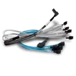SAS kabelis Broadcom 05-60002-00, 1 m, x8 SFF-8654 į 2 &times; x4 SFF-8643