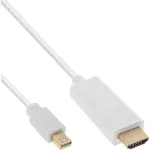 InLine Mini DisplayPort į HDMI 4K2K keitiklio laidas su garsu 4K2K 2m