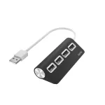 Hama USB Hub, 4 prievadai, USB 2.0, 480 Mbit/s, juoda