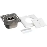 Logilink - Ki&scaron;tukinis lizdas, įleidžiamas - RJ-45 x 2 - RAL 9003, Signal White (NP0123)