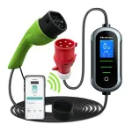 Elektrinio automobilio įkroviklis QOLTEC 22 kW 400 V WiFi (TUYA) su 7 m kabeliu