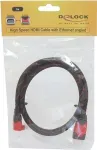 HDMI kabelis DeLOCK 1m HDMI A tipo standartinis juodas raudonas