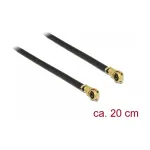 Delock 89643 antenos kabelis, MHF 4L &ndash; MHF 4L, 1.13, 20 cm, juodas