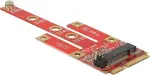 Delock 63384 Mini PCIe į M.2 Key B keitiklis su Micro SIM lizdu