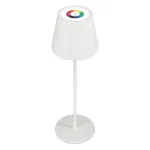 RealPower 458432 RGB LED stalo lempa su pritemdymo funkcija, įkraunama baterija, baltos spalvos