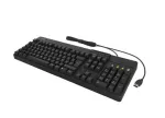 Klaviatūra KeySonic KSK-8040U-CR su integruota kortelių skaitytuvu, USB, juoda