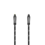 Hama 00205140 garso kabelis 3 m TOSLINK juodas pilkas Ki&scaron;tukas į ki&scaron;tuką Auksuotas