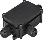 Wentronic Goobay IP-66 apsauginė dėžė gnybtams PG9, juoda &ndash; saugiam 3 kabelių sujungimui (56660)