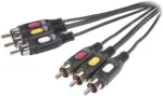 SpeaKa Professional kompozitinis RCA AV jungiamasis kabelis [3x RCA ki&scaron;tukas - 3x RCA ki&scaron;tukas] 2 m juodas (SP-7869864)
