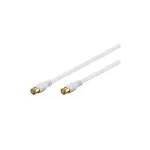 Wentronic Goobay SAT jungiamasis laidas, F-Quick, 100% ekranuotas, auksuotas, baltas, 1,5 m - F-ki&scaron;tukas (Quick) F-ki&scaron;tukas (Quick) (62743)