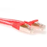 ACT Red 30 metrų SFTP CAT6A jungiamasis kabelis su apsaugotais RJ45 ki&scaron;tukais