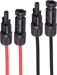 Garsiakalbio laido ilginimo rinkinys ShiverPeaks PV4, 4 mm&sup2;, 2 vnt., raudona/juoda, 7,5 m