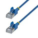 StarTech.com 0,5 m (1,6 ft) Cat6a itin plonas jungiamasis kabelis be kabliukų, RJ-45 U/FTP, 34AWG, 10 Gbps, mėlynas