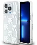 DKNY Apple iPhone 15 Pro 6,1 inch Hardcase Liquid Glitter Multilogo White