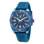 Nautica Men's Porthole Chronograph Quartz Watch NAPTCF201 44 mm mėlynas ciferblatas silikoninis dirželis