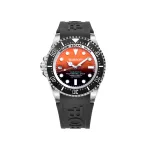 BOBROFF MAN BF0004i-BFSTN 42mm Quartz Analog Watch Black Dial Leather Strap