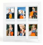 LOVEINSTANT Stovintis nuotraukų rėmelis 6 nuotraukoms, suderinamas su Fujifilm Instax Mini / Xiaomi / Polaroid / Canon / HP / Kodak - Zink / Skaidrus