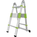 FIELDMANN Teleskopinės kopėčios FZZ 4006 &ndash; 3,8 m, 13 laiptelių, 150 kg talpa, aliuminio lydinys