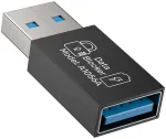 UNITEK USB-A duomenų blokavimo adapteris &ndash; tik įkrovimui, juodas