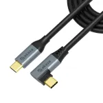 Akasa Right Angle USB Type-C 100W PD įkrovimo laidas &ndash; skaitmeninių duomenų kabelis