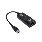 Akyga AK-AD-31 USB 3.0 &ndash; Gigabit Ethernet tinklo adapteris, RJ45, 15 cm laidas, juodas