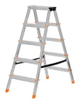 Krause Dopplo 120410 dvipusės kopėčios i&scaron; aliuminio, 2 x 5 laipteliai