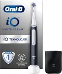 Oral-B iO White Clean elektrinis dantų &scaron;epetėlis, juodas/baltas su kelioniniu dėklu